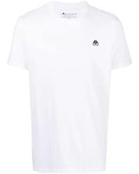 T-shirt à col rond blanc Moose Knuckles