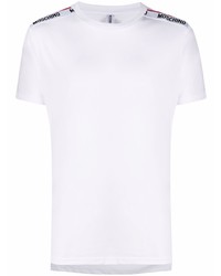 T-shirt à col rond blanc Moschino