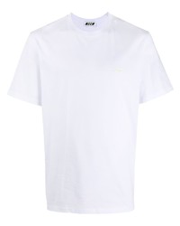 T-shirt à col rond blanc MSGM