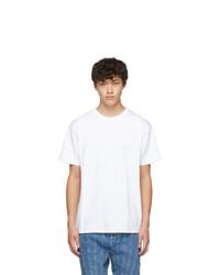 T-shirt à col rond blanc Mugler