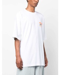 T-shirt à col rond blanc Vetements