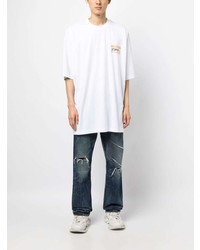 T-shirt à col rond blanc Vetements