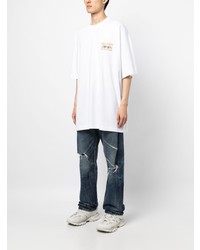 T-shirt à col rond blanc Vetements