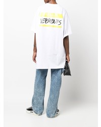 T-shirt à col rond blanc Vetements