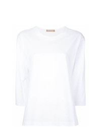 T-shirt à col rond blanc Nehera