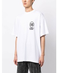 T-shirt à col rond blanc Vetements