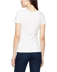 T-shirt à col rond blanc New Look