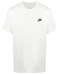 T-shirt à col rond blanc Nike