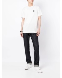 T-shirt à col rond blanc Emporio Armani