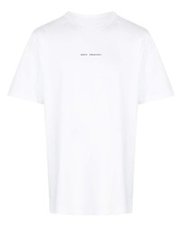 T-shirt à col rond blanc Oamc