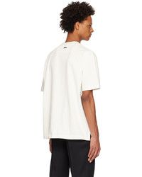 T-shirt à col rond blanc Solid Homme