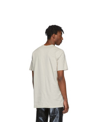 T-shirt à col rond blanc Rick Owens