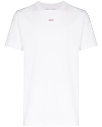 T-shirt à col rond blanc Off-White