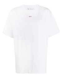 T-shirt à col rond blanc Off-White