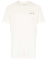 T-shirt à col rond blanc Off-White