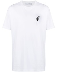 T-shirt à col rond blanc Off-White