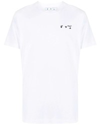 T-shirt à col rond blanc Off-White