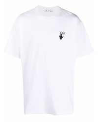 T-shirt à col rond blanc Off-White