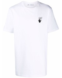 T-shirt à col rond blanc Off-White