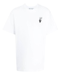 T-shirt à col rond blanc Off-White