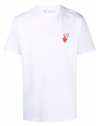 T-shirt à col rond blanc Off-White