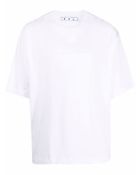 T-shirt à col rond blanc Off-White