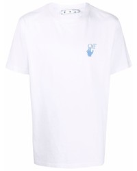 T-shirt à col rond blanc Off-White