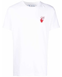 T-shirt à col rond blanc Off-White