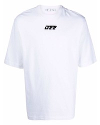 T-shirt à col rond blanc Off-White