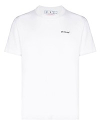 T-shirt à col rond blanc Off-White