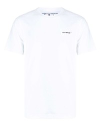 T-shirt à col rond blanc Off-White