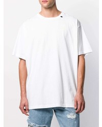 T-shirt à col rond blanc Off-White