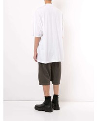 T-shirt à col rond blanc Rick Owens DRKSHDW