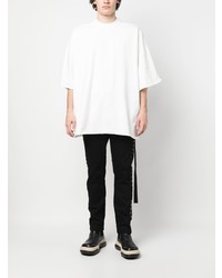 T-shirt à col rond blanc Rick Owens DRKSHDW