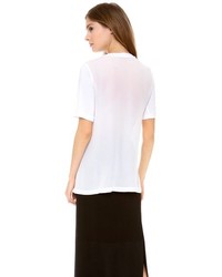 T-shirt à col rond blanc Jenni Kayne