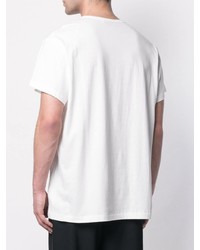 T-shirt à col rond blanc Yohji Yamamoto