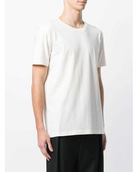 T-shirt à col rond blanc Maison Margiela