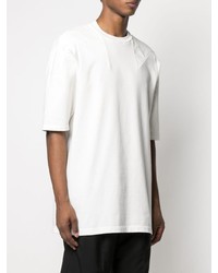 T-shirt à col rond blanc Rick Owens