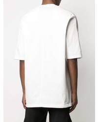 T-shirt à col rond blanc Rick Owens