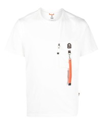 T-shirt à col rond blanc Parajumpers