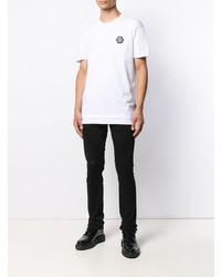 T-shirt à col rond blanc Philipp Plein