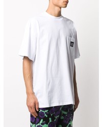 T-shirt à col rond blanc MSGM