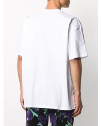 T-shirt à col rond blanc MSGM