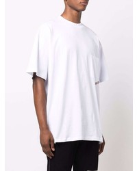 T-shirt à col rond blanc MSGM