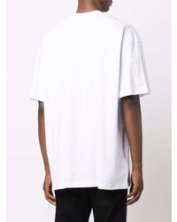 T-shirt à col rond blanc MSGM