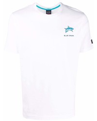 T-shirt à col rond blanc Paul & Shark