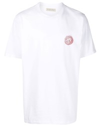 T-shirt à col rond blanc Paura