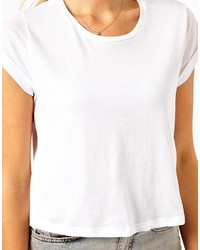 T-shirt à col rond blanc Asos