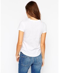 T-shirt à col rond blanc Asos