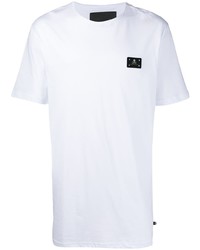 T-shirt à col rond blanc Philipp Plein